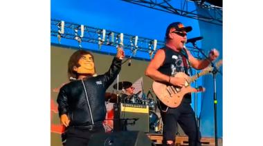 La Renga subió al escenario a un “mini Milei” durante su show en Luján