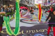 Inauguraron la intervención artística en la Peatonal 83