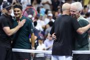 Roger Federer volvió al US Open y venció a Roddick en una exhibición